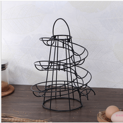 Spiral Egg Basket Metal Egg Holder Organizer