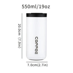 19oz Insulated Coffee Cup for Men and Women - Hot/Cold Drinks All Day