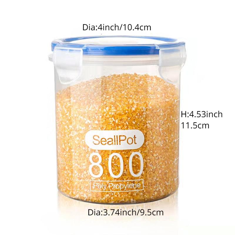 Airtight Food Storage Container With Lid Candy Jars Biscuit Tea Can