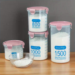 Airtight Food Storage Container With Lid Candy Jars Biscuit Tea Can