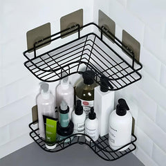 2pcs Corner Shower Caddy Adhesive Rust Proof Shower Shelf