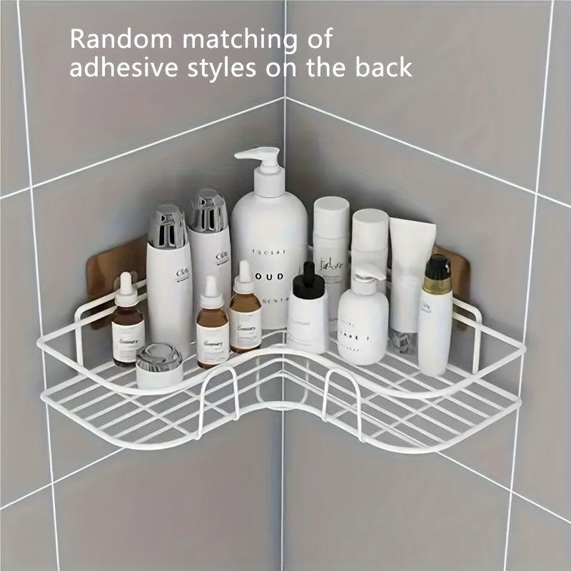 2pcs Corner Shower Caddy Adhesive Rust Proof Shower Shelf