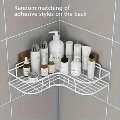 2pcs Corner Shower Caddy Adhesive Rust Proof Shower Shelf