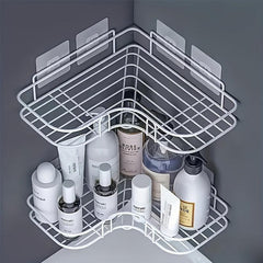 2pcs Corner Shower Caddy Adhesive Rust Proof Shower Shelf