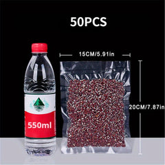 50pcs BPA Embossed Vacuum Bags for Food Preservation, Sous Vide & More