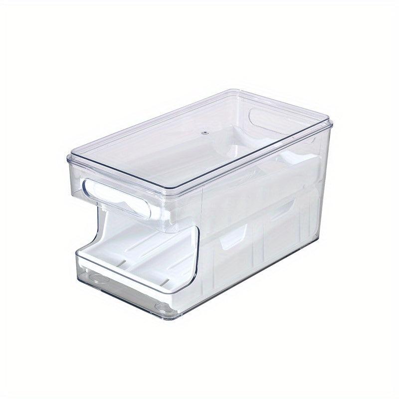 Refrigerator Egg Holder Tray with Lid Clear Countertop Dispenser Fridge Egg Tray