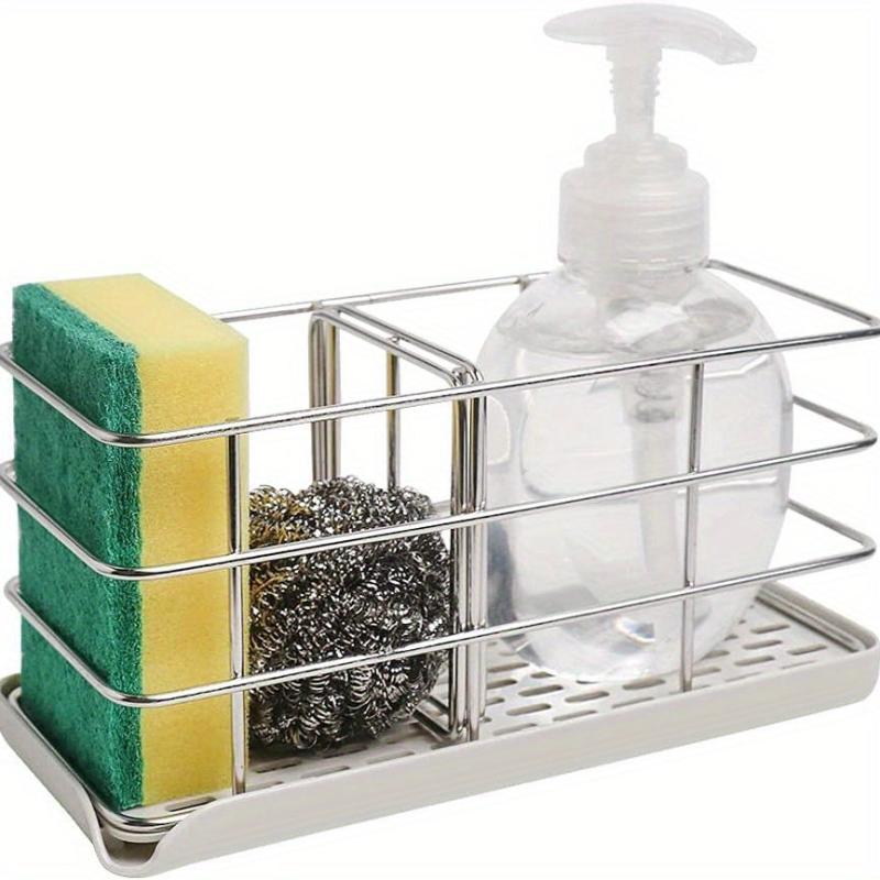 Adjustable Stainless Steel Sponge Holder for Kitchen Sink Hanging Caddy