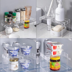 Transparent Fridge Organizers Layered Separator Shelves Save Space