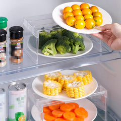 Transparent Fridge Organizers Layered Separator Shelves Save Space
