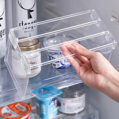 Transparent Fridge Organizers Layered Separator Shelves Save Space