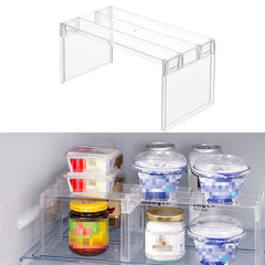 Transparent Fridge Organizers Layered Separator Shelves Save Space