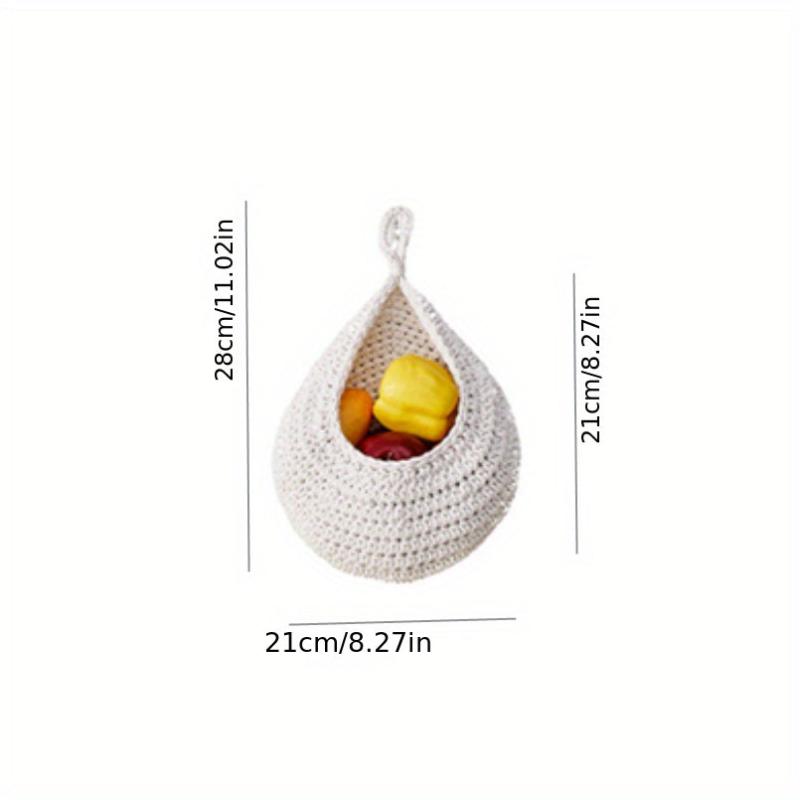 3pcs Fruit Hammock Bag Kitchen Wall Hanging Basket Bird's Nest Wall Basket