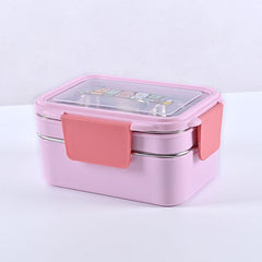 Stainless Steel Lunch Box Grids Office Bento Box Leakproof Food Container