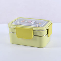 Stainless Steel Lunch Box Grids Office Bento Box Leakproof Food Container