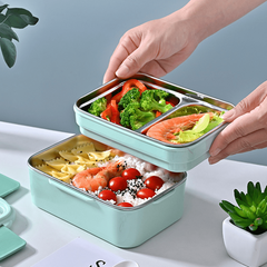 Stainless Steel Lunch Box Grids Office Bento Box Leakproof Food Container