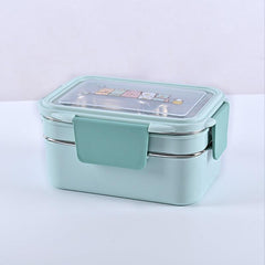 Stainless Steel Lunch Box Grids Office Bento Box Leakproof Food Container