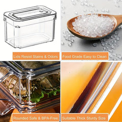 7 Stackable Fridge Organizers with Lids, BPA-Free Fruit Storage Containers