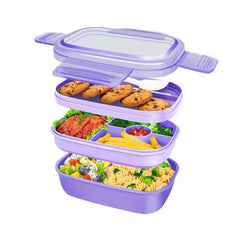 3-Layer Stackable Bento Box - Back to School Lunch Containers