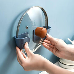 2pcs Kitchen Punch Pot Lid Racks Wall Mounted Multifunctional
