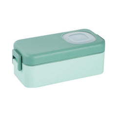 Portable Divided Lunch Box w/ Spork & Spoon - Leakproof Salad Snack Box