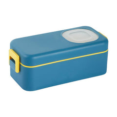 Portable Divided Lunch Box w/ Spork & Spoon - Leakproof Salad Snack Box