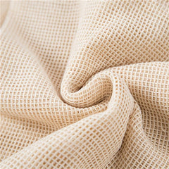 Reusable Cotton Mesh Vegetable Bag with Drawstring