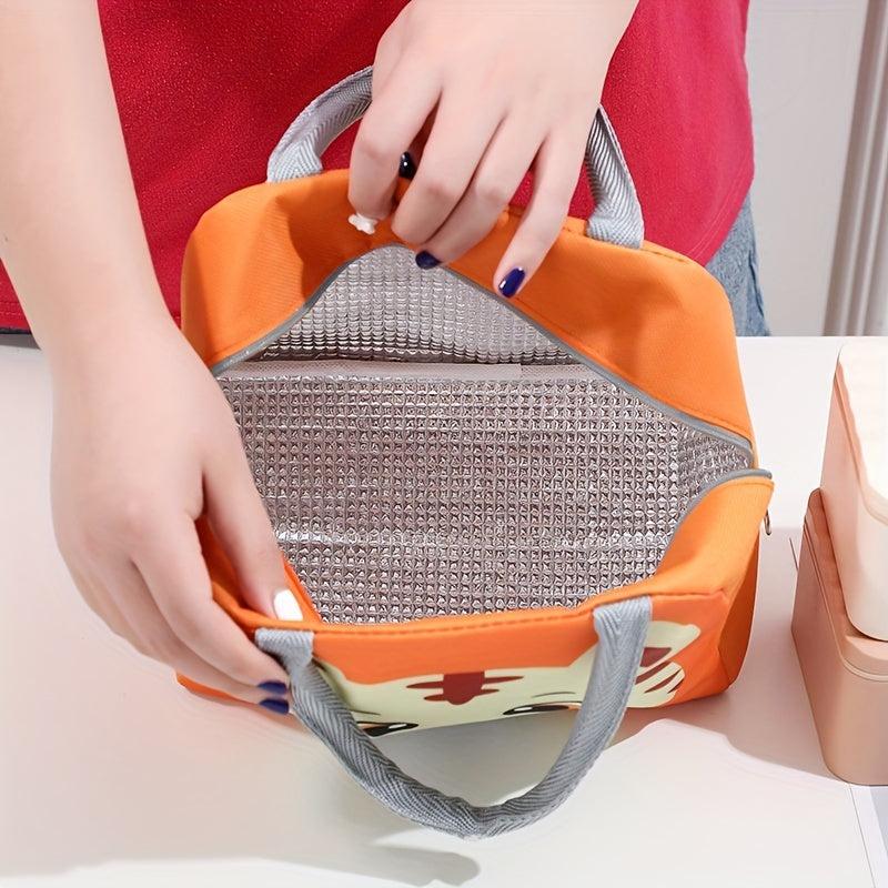 1pc Cartoon Lunch Bag Bento Bag Handle Lunch Box