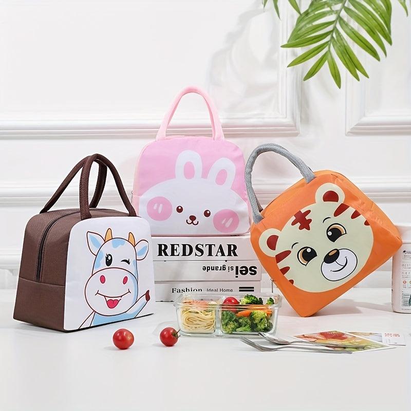 1pc Cartoon Lunch Bag Bento Bag Handle Lunch Box