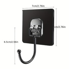 4pcs Transparent Hooks Wall-mounted Glue Hook Household Bathroom