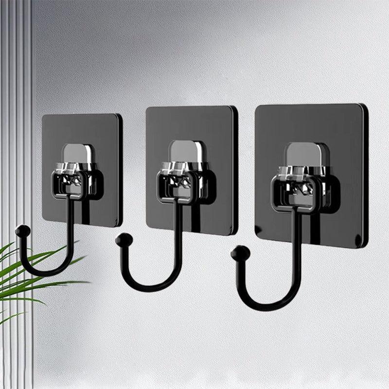 4pcs Transparent Hooks Wall-mounted Glue Hook Household Bathroom