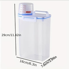 Portable Transparent Cereal Storage Container Moisture-proof Sealed Box
