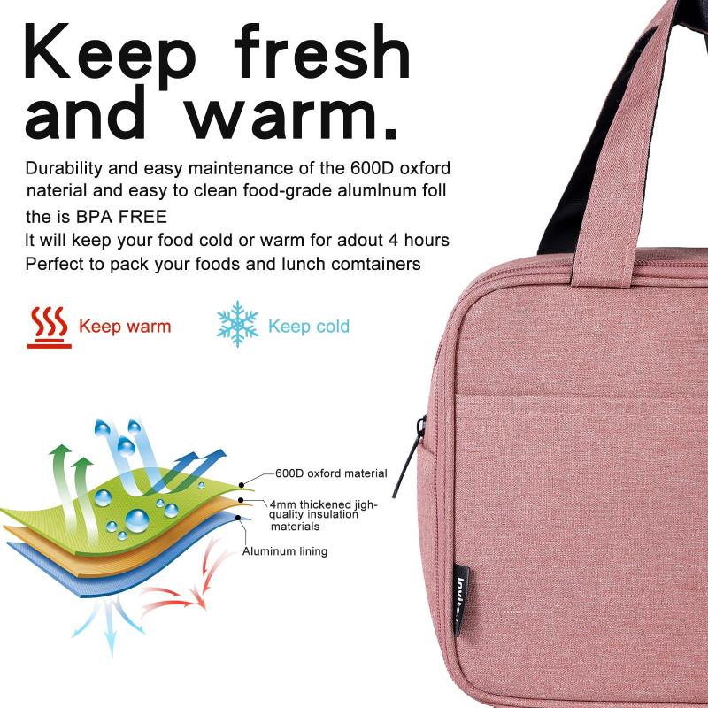 Women's Insulated Lunch Bag Thermal Meal Tote for Work School