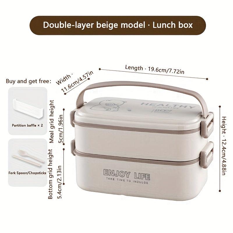 Large Capacity Square Bento Box Leakproof Food Container Hand Wash