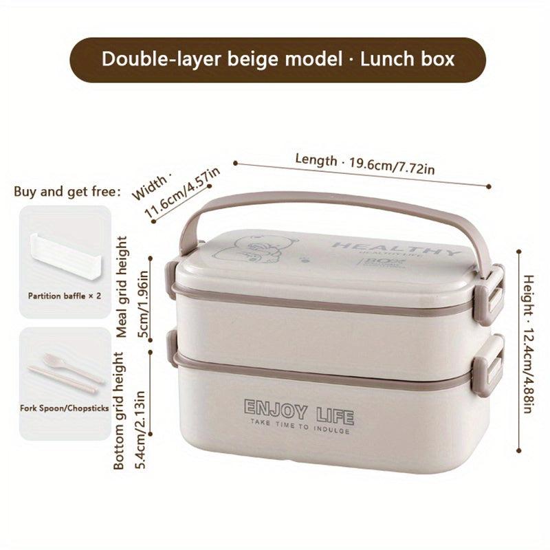 Large Capacity Square Bento Box Leakproof Food Container Hand Wash
