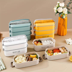 Large Capacity Square Bento Box Leakproof Food Container Hand Wash