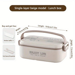 Large Capacity Square Bento Box Leakproof Food Container Hand Wash