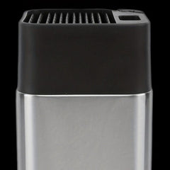 Stainless Steel Knife Holder with Sharpener & Scissors Socket