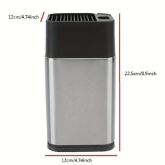 Stainless Steel Knife Holder with Sharpener & Scissors Socket
