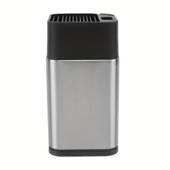 Stainless Steel Knife Holder with Sharpener & Scissors Socket