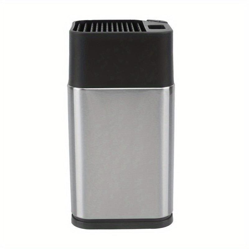 Stainless Steel Knife Holder with Sharpener & Scissors Socket