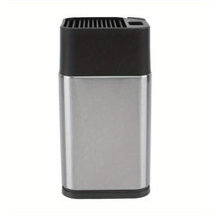 Stainless Steel Knife Holder with Sharpener & Scissors Socket