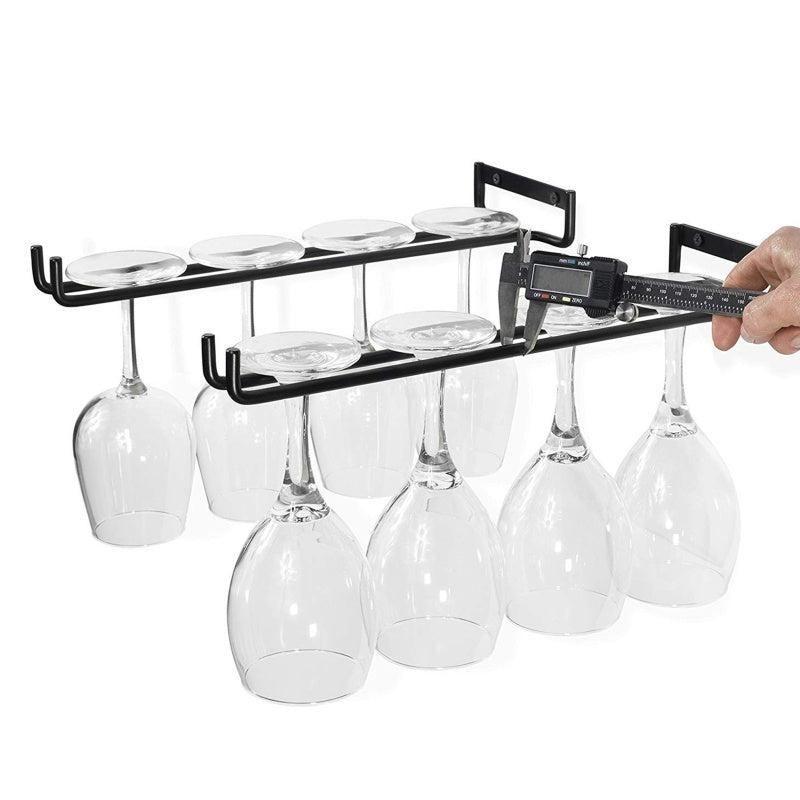 Iron Wine Glass Holder Rack for Cabinet and Bar Home Decor