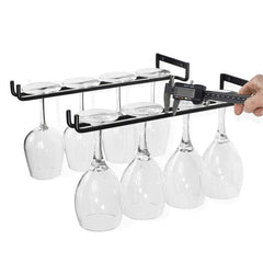 Iron Wine Glass Holder Rack for Cabinet and Bar Home Decor