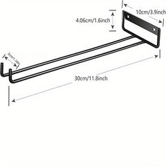 Iron Wine Glass Holder Rack for Cabinet and Bar Home Decor