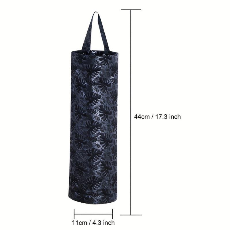 Foldable Rose Flower Garbage Bag Holder Wall Mounted Plastic Bag Collector