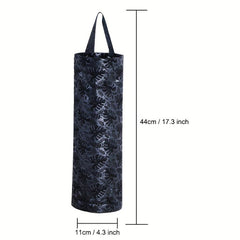 Foldable Rose Flower Garbage Bag Holder Wall Mounted Plastic Bag Collector