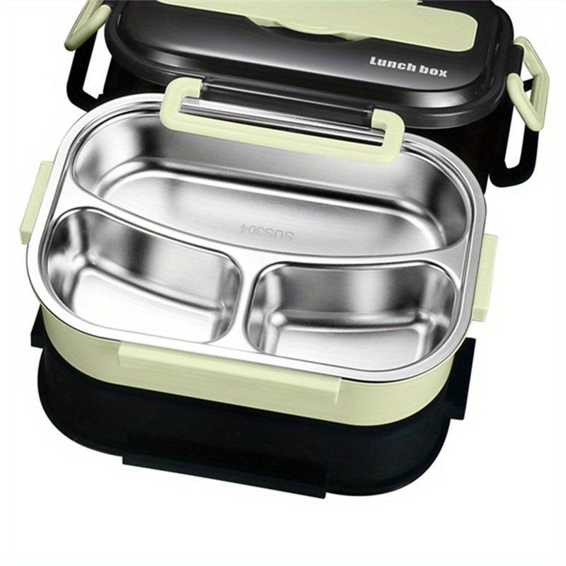 Stainless Steel Lunch Box with Sealing Cover Portable Handheld Bento Box