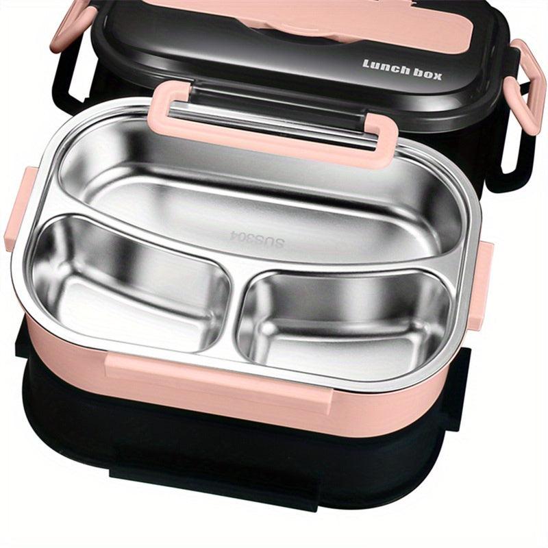 Stainless Steel Lunch Box with Sealing Cover Portable Handheld Bento Box