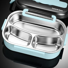 Stainless Steel Lunch Box with Sealing Cover Portable Handheld Bento Box