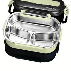 Stainless Steel Lunch Box with Sealing Cover Portable Handheld Bento Box